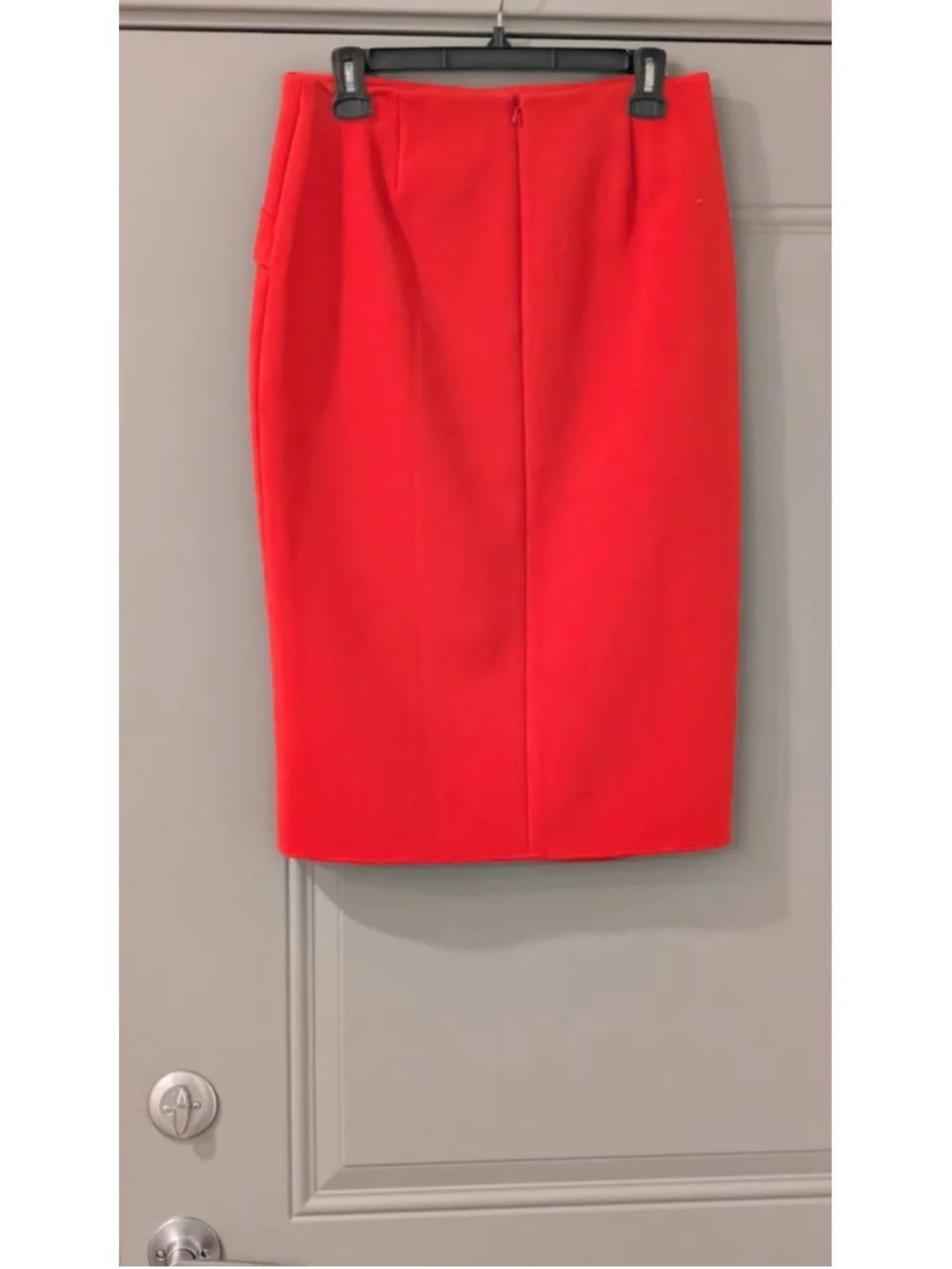 Women's Halogen Red Pencil Skirt with Slit - Size 6 - Picture 4 of 7
